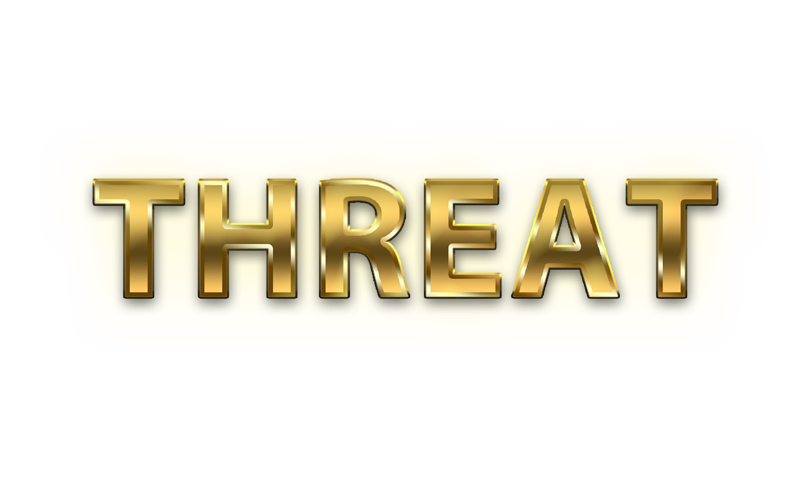 Threat word png, Threat png,  WORD Threat gold text typography PNG images free